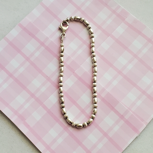 Sterling Round and Oval Bead Bracelet - Picture 3 of 16